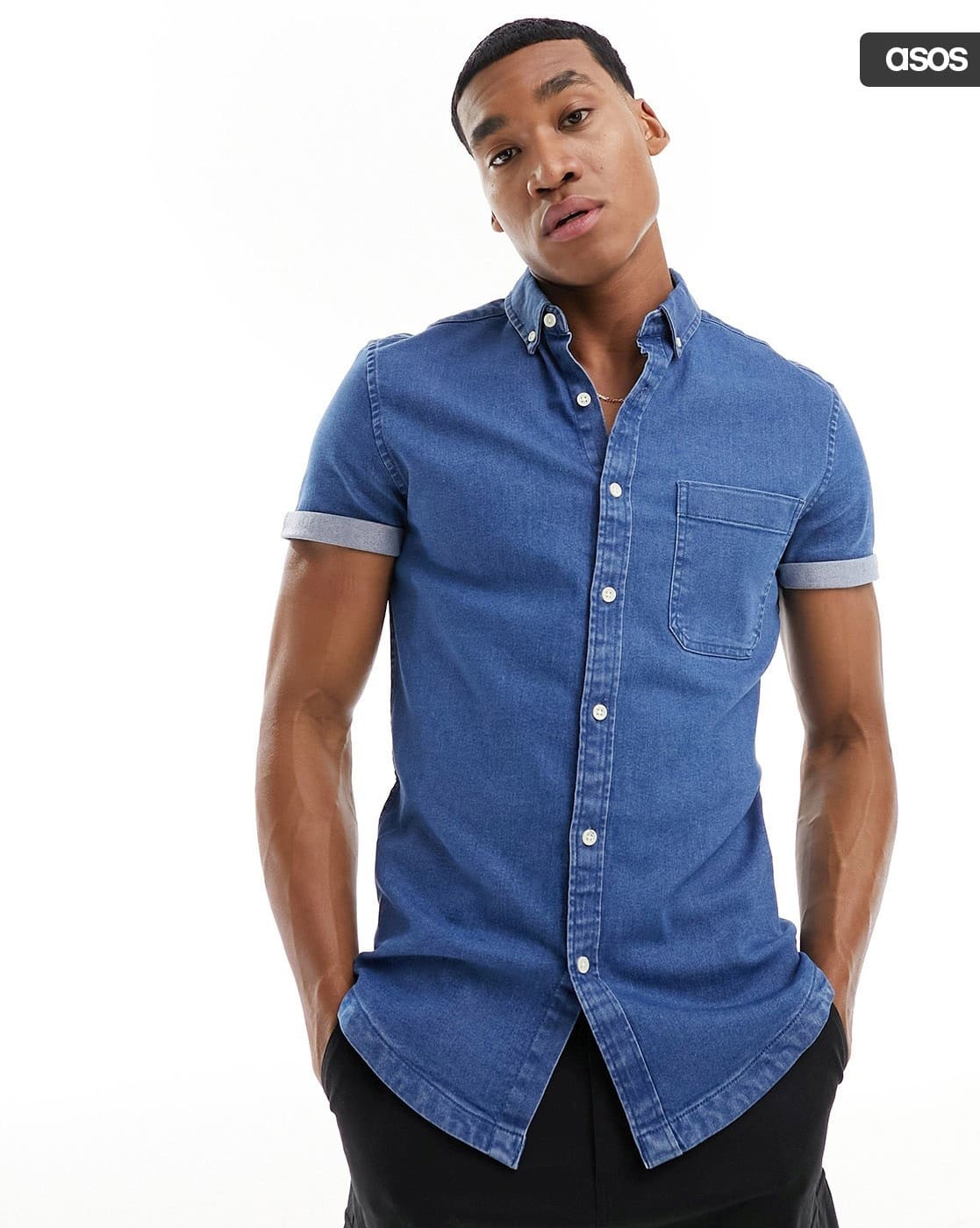 asos denim top