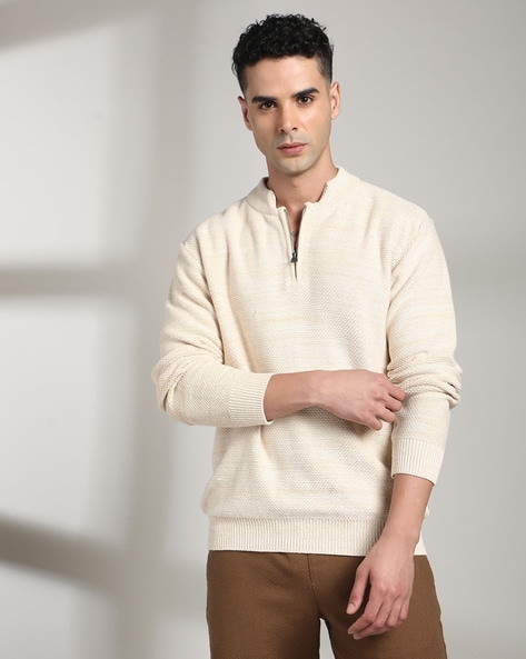 Men Knitted Slim Fit Pullover