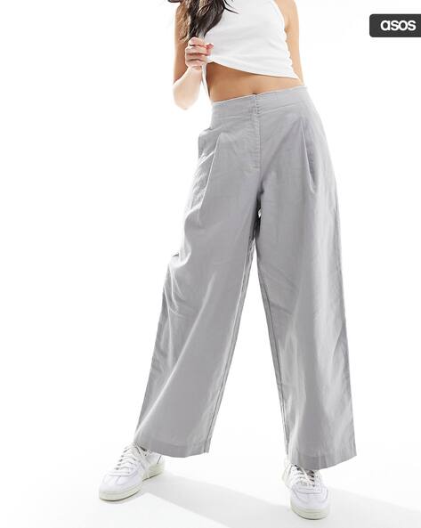 ASOS DESIGN Women Raw Edge Barrel Leg Trousers