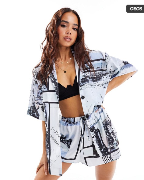 Buy Newspaper Print Shirts for Women by ASOS DESIGN Online Ajio