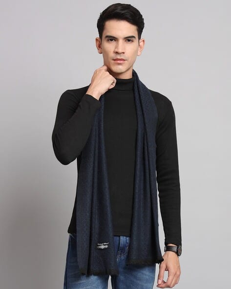 Buy Navy Scarves for Men by Handicraft-palace Online