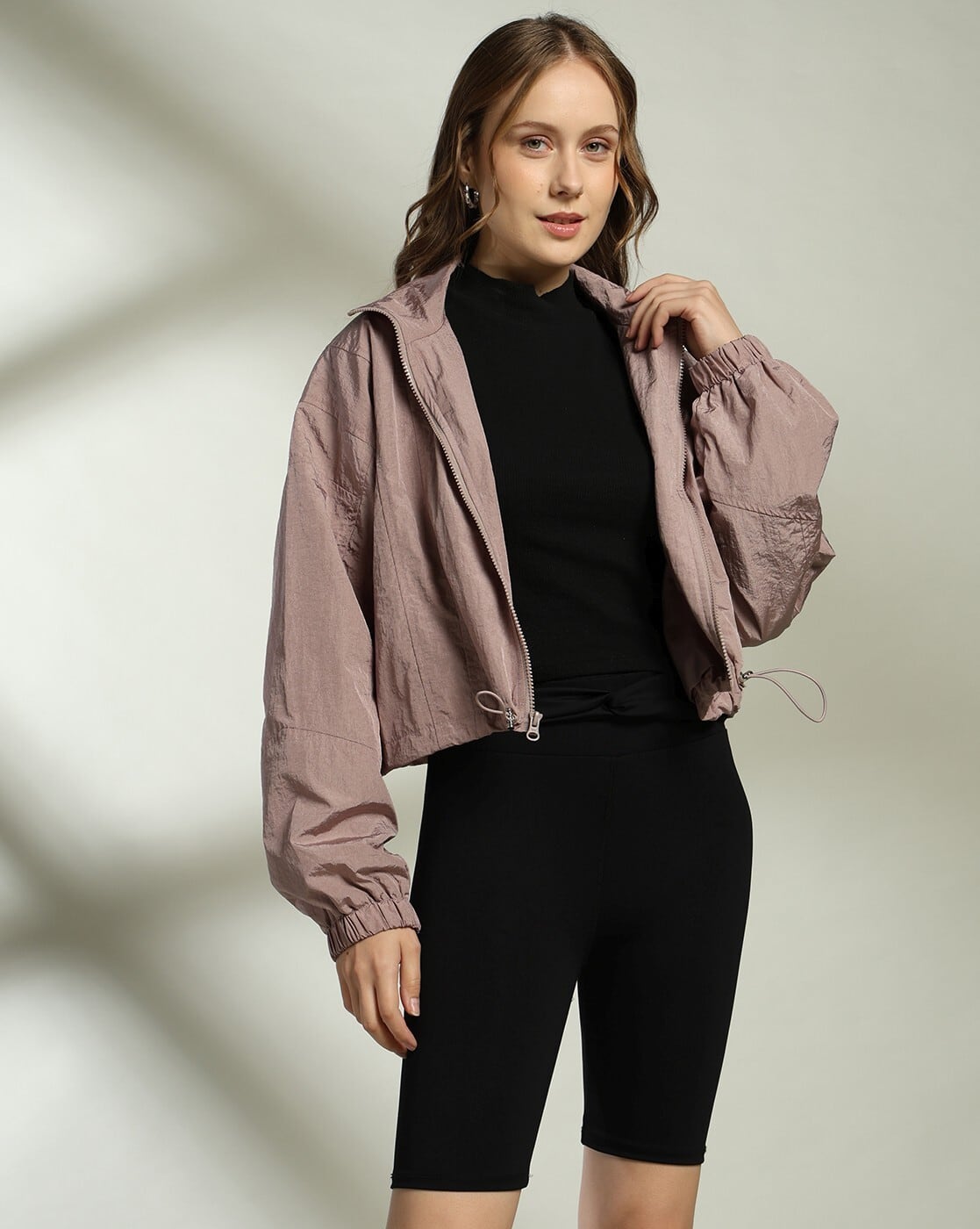 Buy RIO Women Zip-Up Oversized Jacket Online | Ajio.com