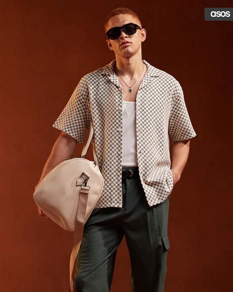 Buy Ecru Shirts for Men by ASOS DESIGN Online | Ajio.com