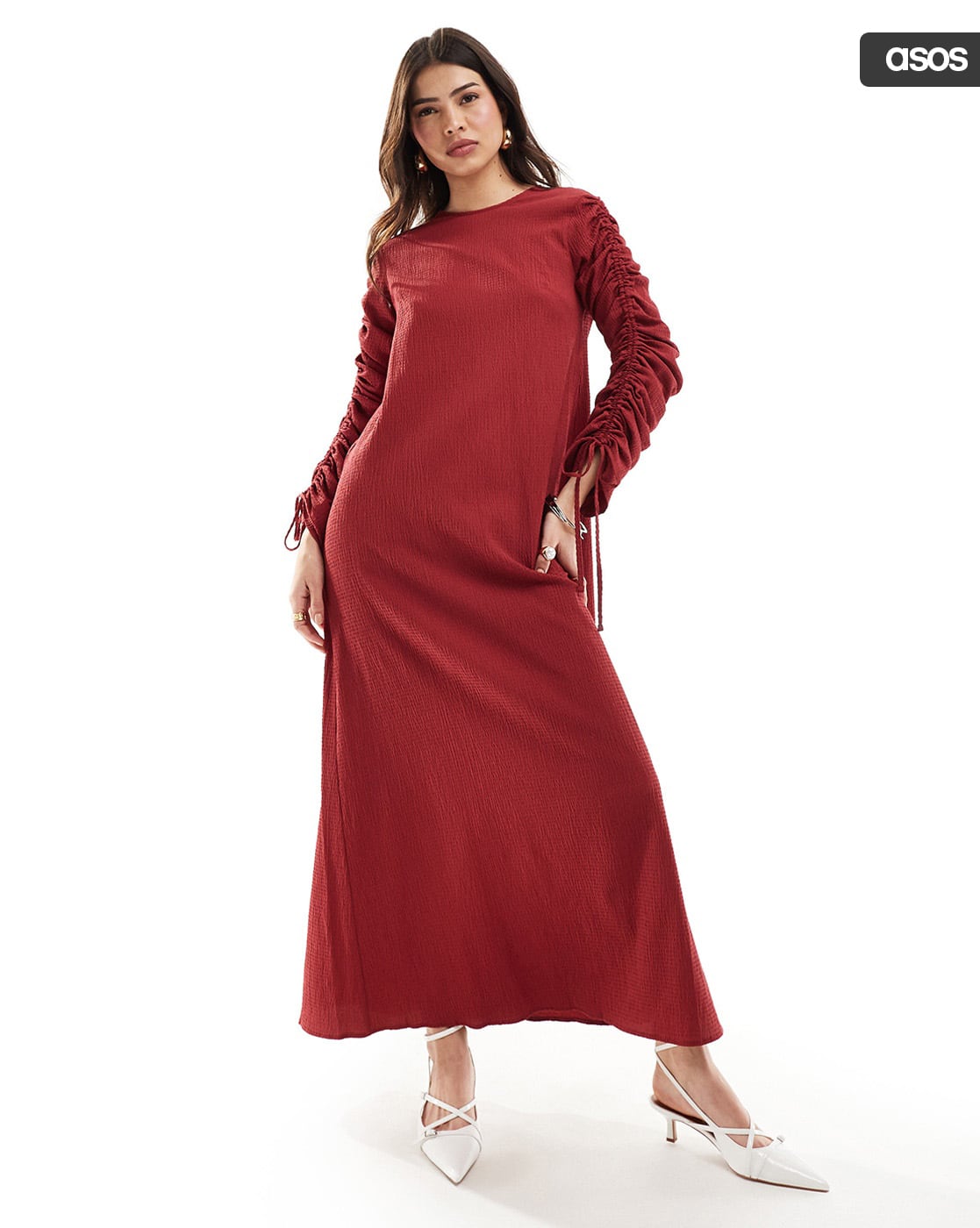 Buy Cherry Red Dresses for Women by ASOS DESIGN Online | Ajio.com
