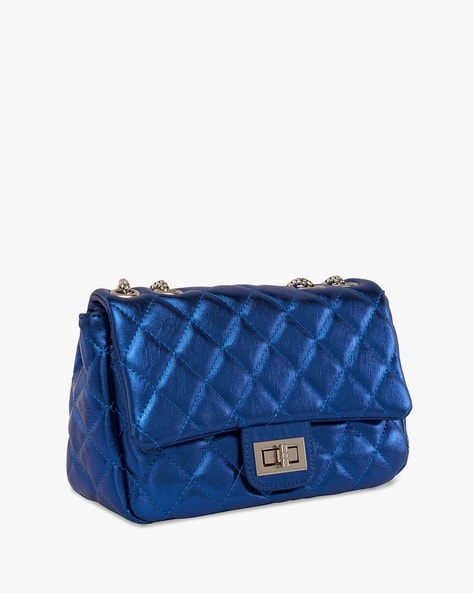 Lino Perros Women Quilted Sling Bag with Detachable Strap