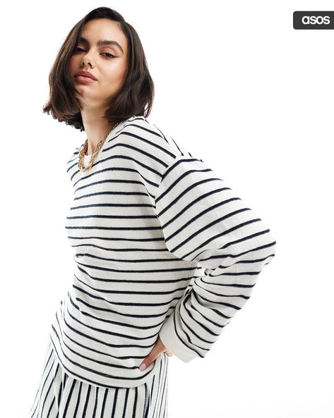 Asos striped long sleeve top online