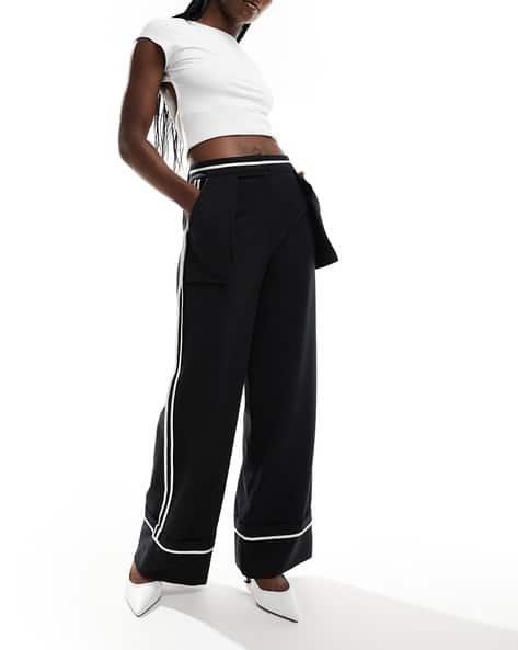 Buy Black Trousers \u0026 Pants for Women by ASOS DESIGN Online | Ajio.com