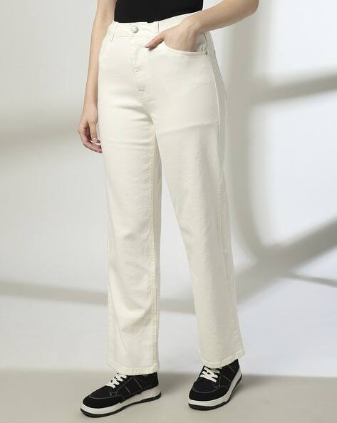 Price History of DNMX Women Mid-Rise Wide-Leg Jeans from Ajio