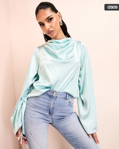 satin top asos