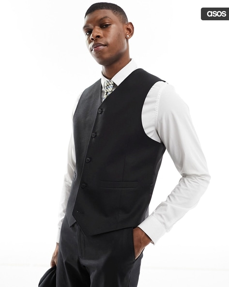 Buy Black Blazers Waistcoats for Men by ASOS DESIGN Online Ajio