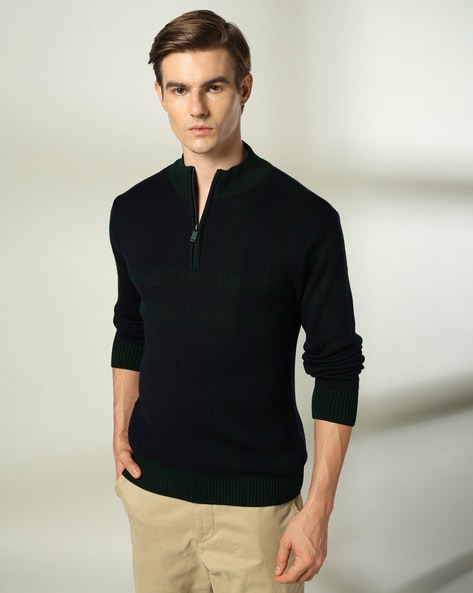 Men Knitted Slim Fit Pullover