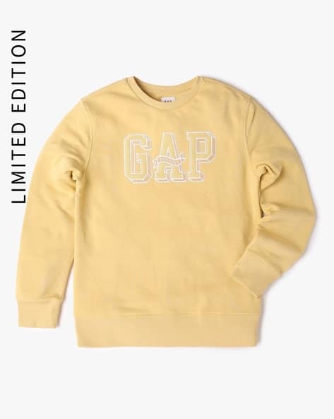 Boys Brand Embroidered Relaxed Fit Crew-Neck Sweatshirt