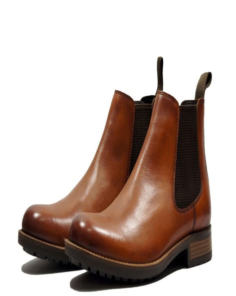 Mens boots stacked heel best sale