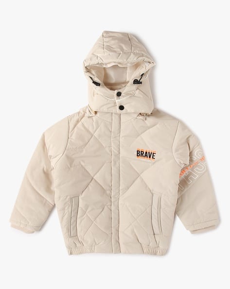 Boys Regular Fit Zip-Front Jacket with Hood