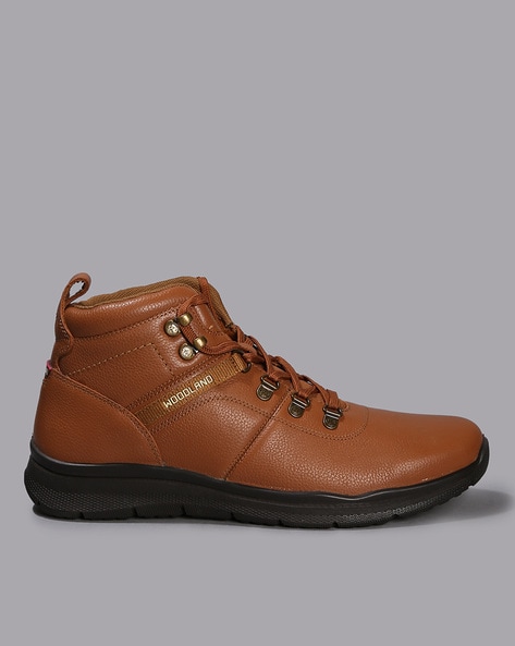 Woodland Men Mid-Top Lace-Up Boots