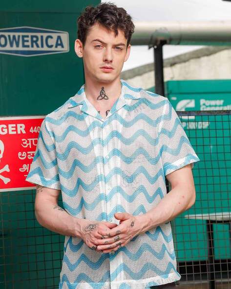 House of Koala Men Graphic Print Relaxed Fit Shirt