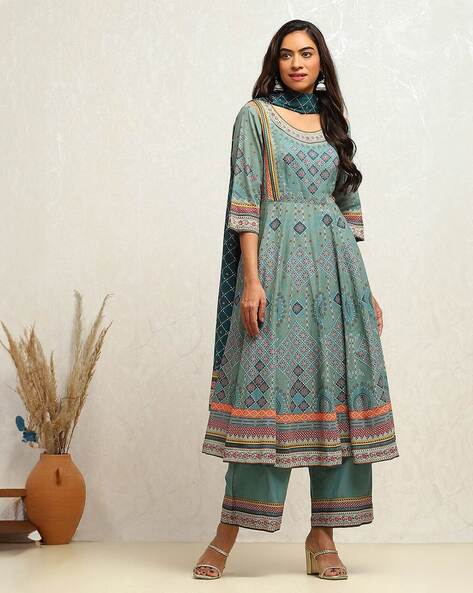 Buy Green Kurta Suit Sets for Women by Biba Online Ajio