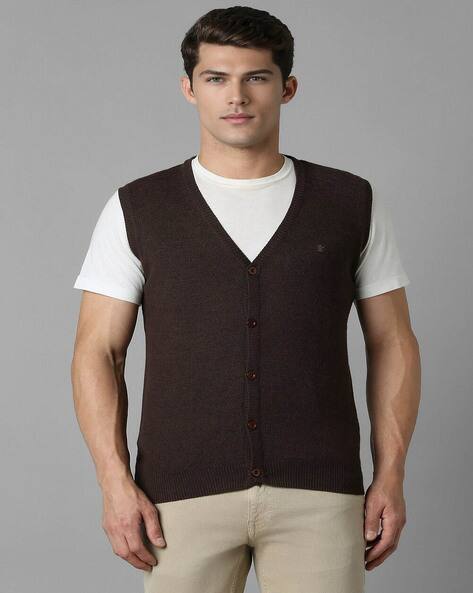 Buy Brown Sweaters Cardigans for Men by Louis Philippe Online