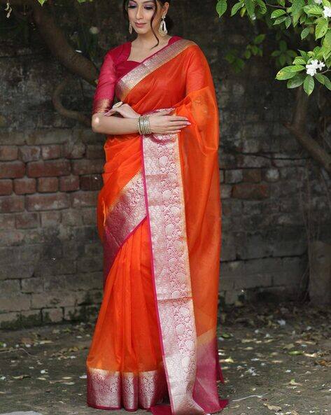 LEELI PEERI DESIGNER Women Woven Saree with Zari Border