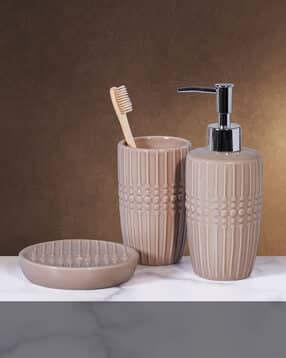 OBSESSIONS Beige Ceramic Luxury Bathroom (Set of 3)-picture-16
