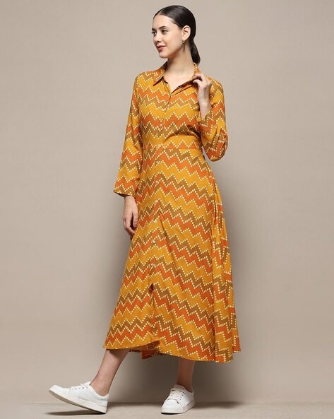 Biba orange kurta best sale