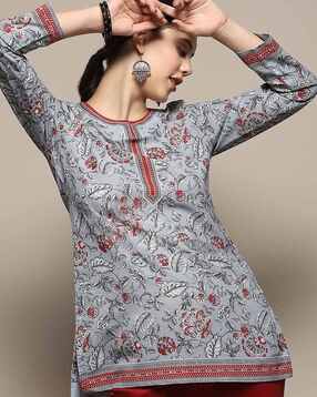 biba Women Floral Print Straight Tunic-picture-17