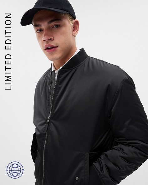 Men Bomber Jacket with Insert Pockets