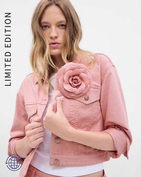 Gap pink denim jacket online