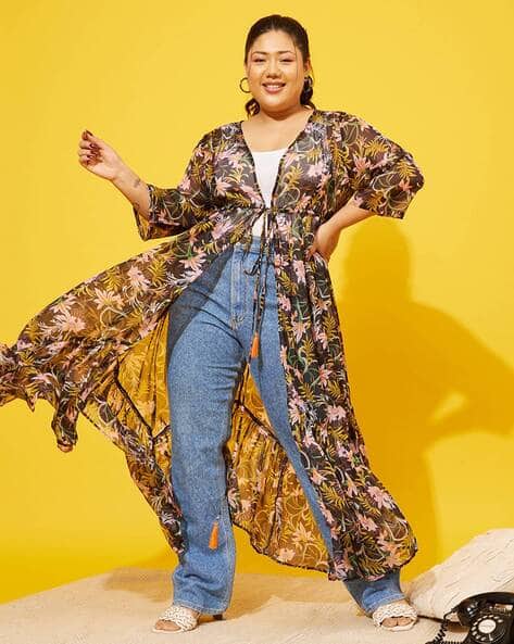 Women Floral Print Regular Fit Front-Open Shrug