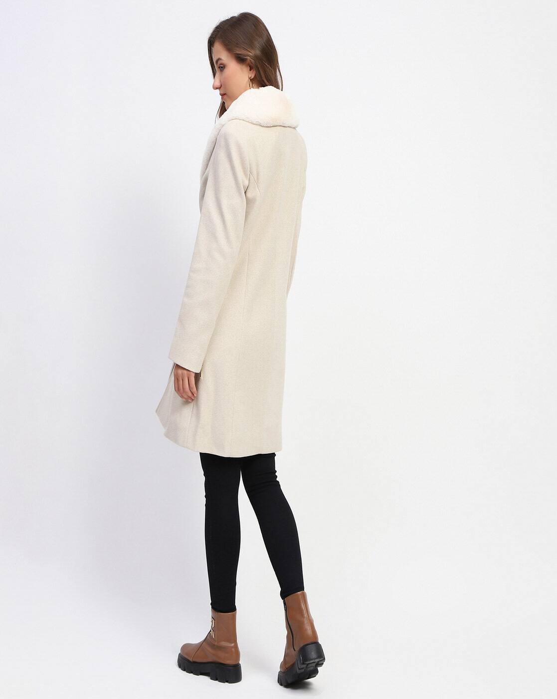 Buy Off White Jackets Coats for Women by MADAME Online