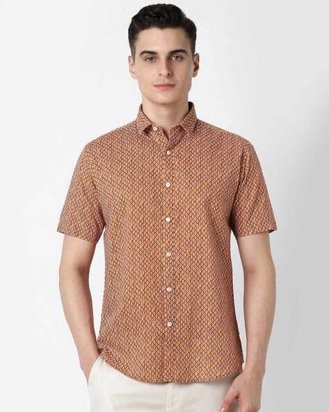 Buy Van Heusen Men Micro Print Slim Fit Shirt Online | Ajio.com