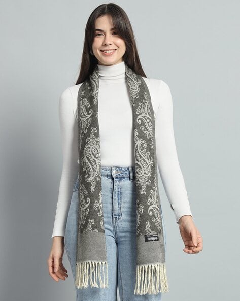 Women Paisley Print Scarf Price in India