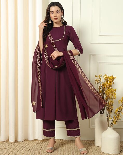 Lace A-Line Kurta Set Price in India