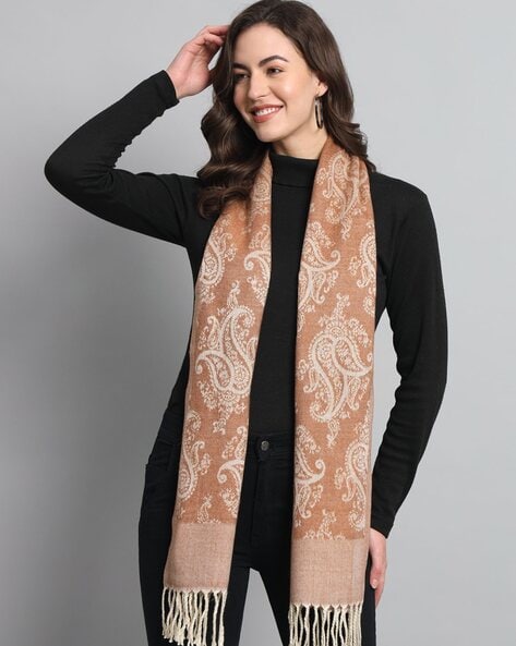 Women Paisley Print Scarf Price in India