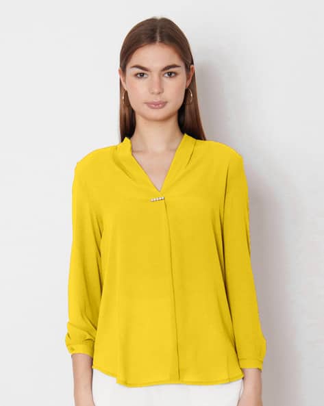 Zink London Women Tailored Fit Top with Full Sleeves