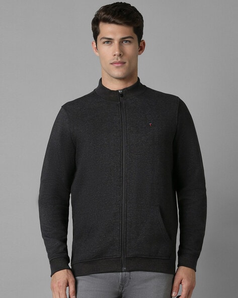 Men Regular Fit Zip-Front Sweatshirt