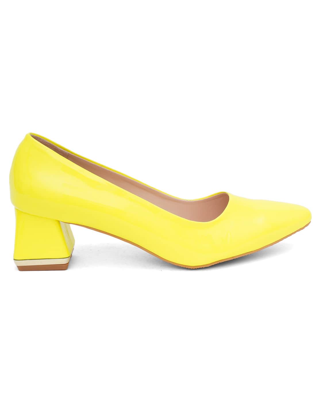 Buy Yellow Heeled Shoes for Women by SHERRIF Online | Ajio.com 