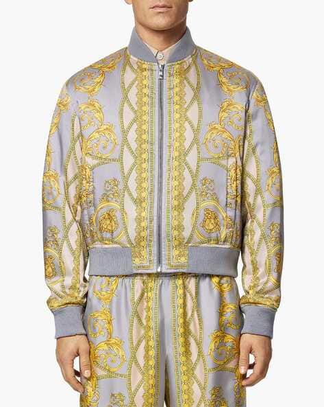 Gold Velour Sweater Men Jacket Versace Gold Tracksuit Ss Techno