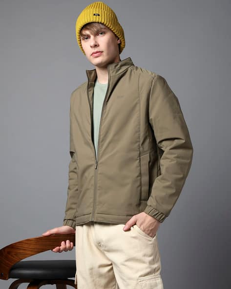 Fort Collins Front Zip Jacket Men Slim Fit Zip-Front Jacket
