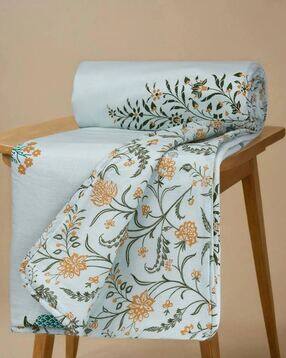 Floral Print Cotton Reversible Single Dohar