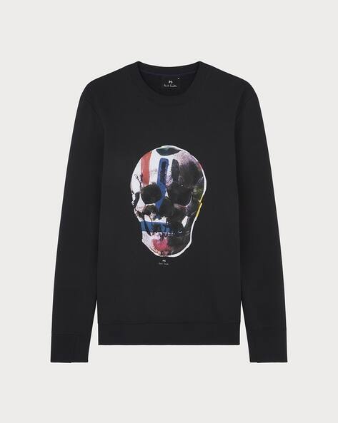 Skull Logo Regular Fit Cotton Sweatshirt