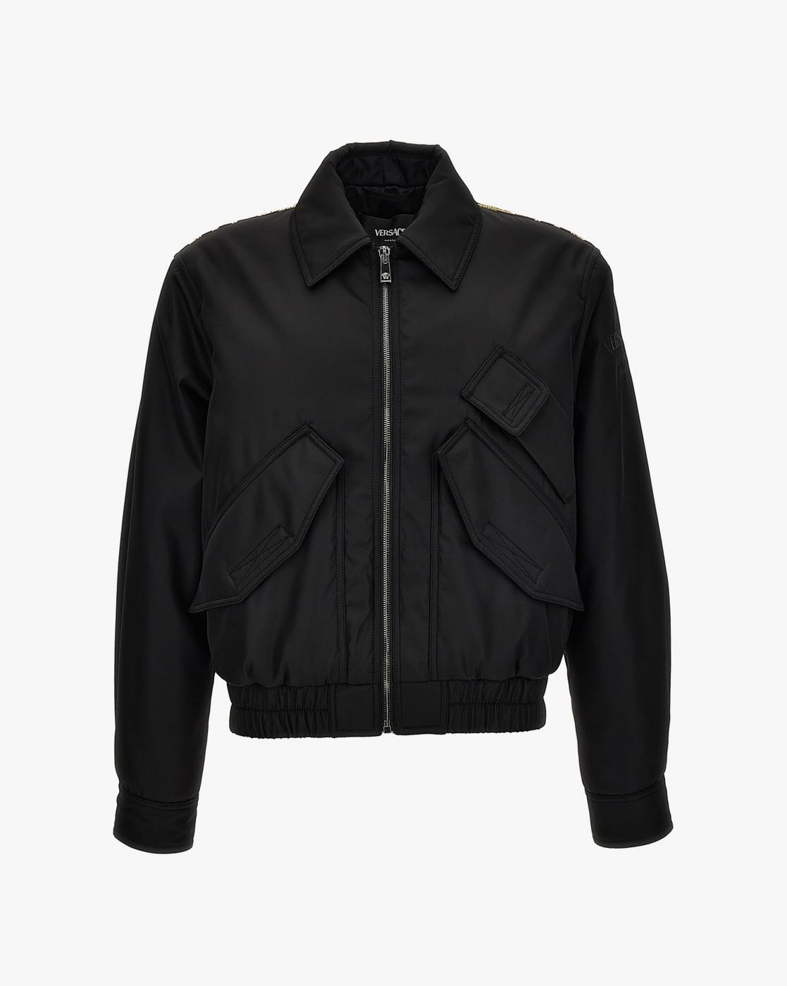 Buy VERSACE Versace Bomber Jacket | Black Color Men | AJIO LUXE