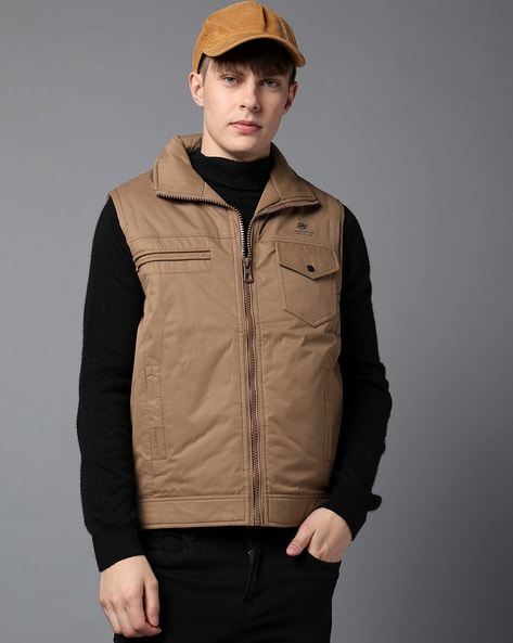 Men Quilted Regular Fit Gilet