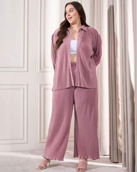 Women Crop Top Pants Co-Ord Sets