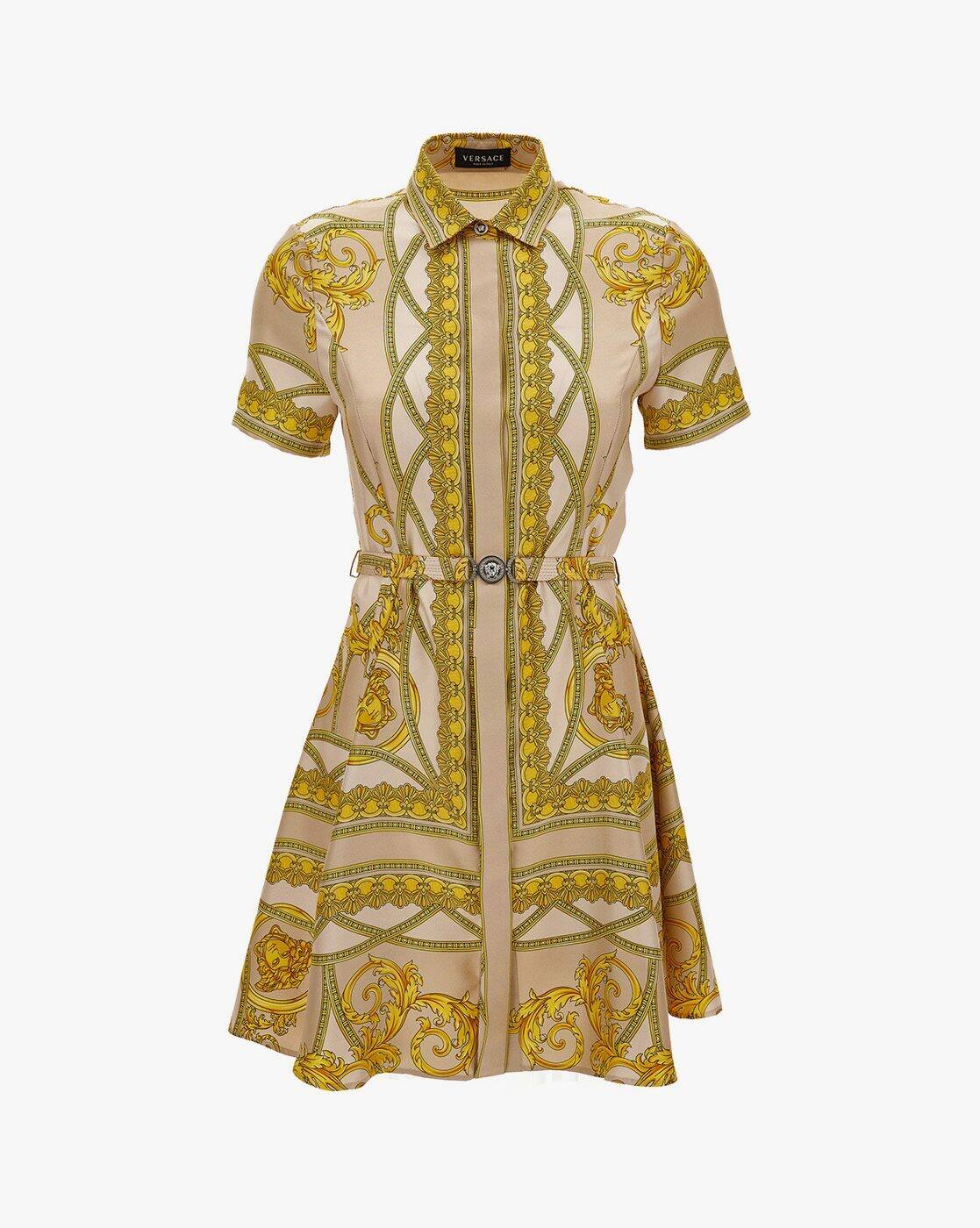 【関税込み】versace La Coupe des Dieux' dress Versace La Coupe Des Dieux Silk Shirt Dress Versace