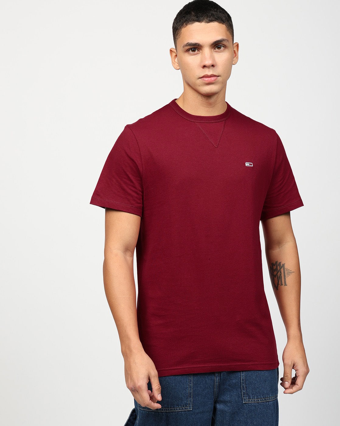 Men Slim Fit Crew-Neck T-Shirt