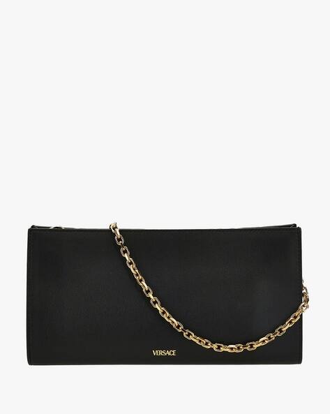 Buy VERSACE Medusa 95 Clutch | Black-Versace Gold Color Women 