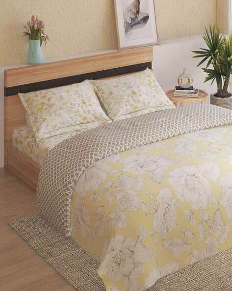 Floral Print Cotton Double Bedding Set