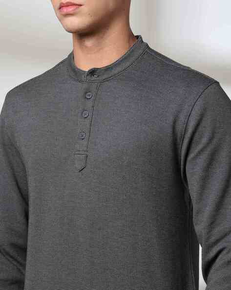 Buy DNMX Men Slim Fit Henley T-Shirt Online | Ajio.com