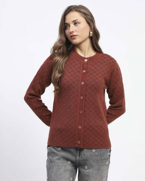 Ladies printed cardigans best sale